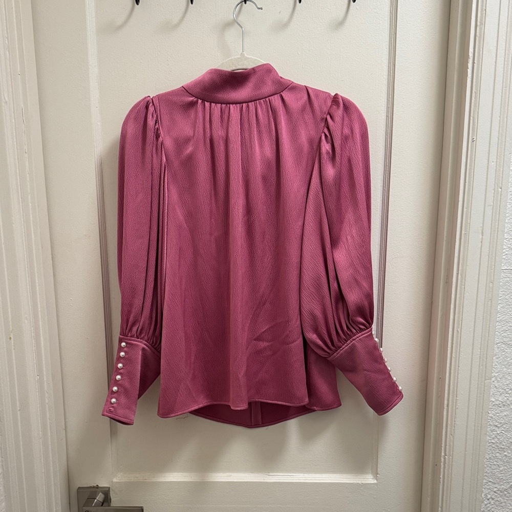 CROSBY by Mollie Burch Rose Blouse with Pearl Button Cuffs